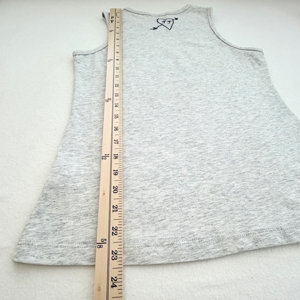 Juliet Johnstone Evergreen Bloom Tank Top Gray Floral Cotton Fairy Grunge BTC S - Picture 7 of 16